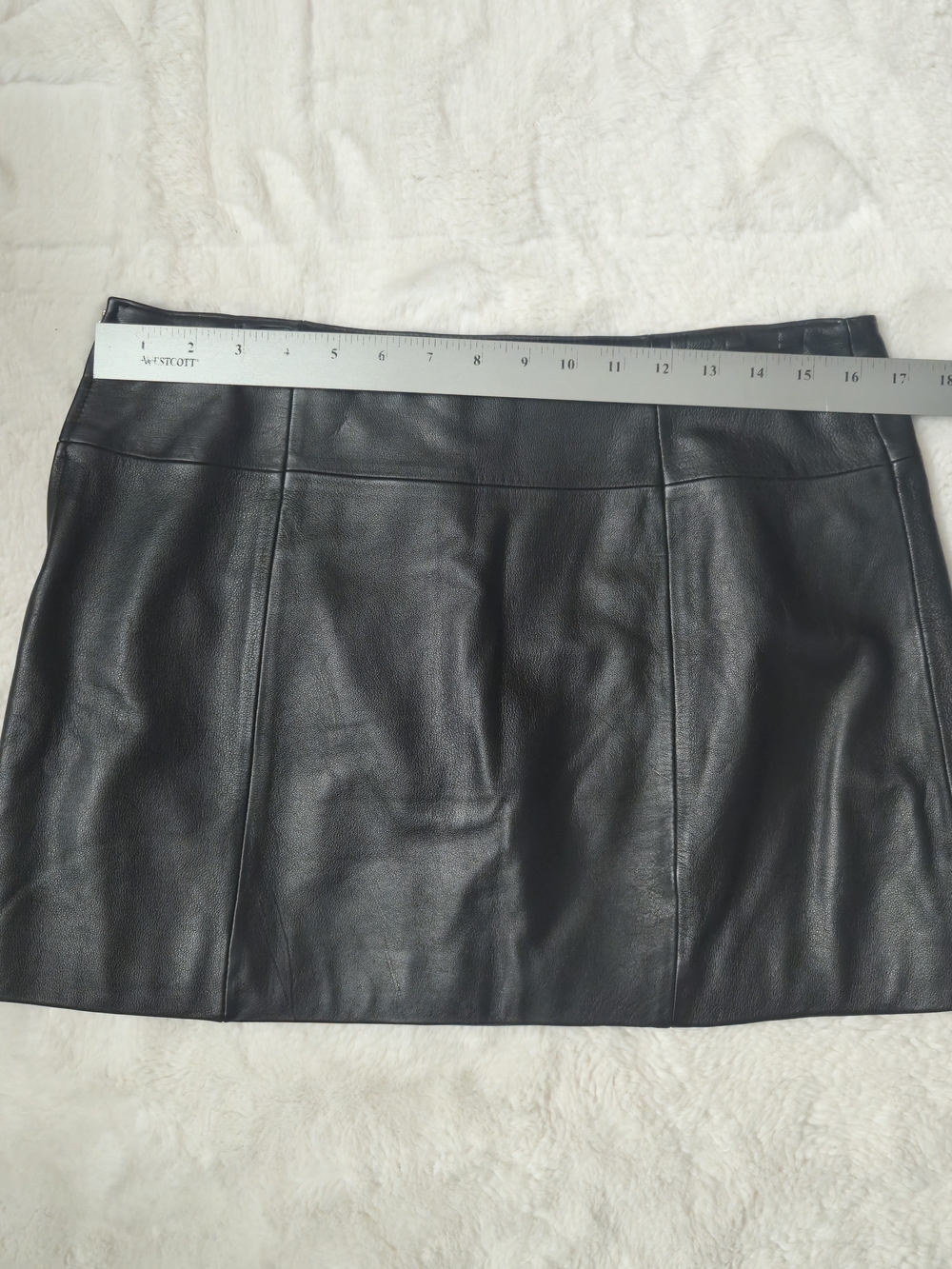 Wilsons Leather Black Leather Mini Skirt